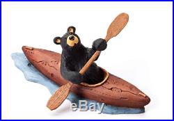 Bearfoots Whimsical Bear Kayaking Figurine by Big Sky Carvers Jeff Fleming