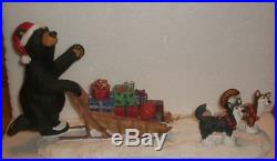 Bearfoots Yukon Christmas Figurine Jeff Fleming Big Sky Carvers #B5070004