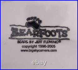 Bears Canister Set 3 Bear Foots by Jeff Fleming Big Sky Carvers Ceramic