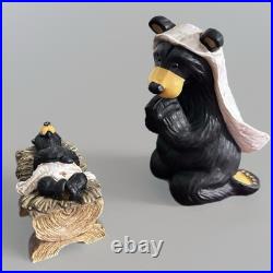 Beartivity 7-PC Nativity Set Bearfoots Big Sky Carvers Jeff Flemming RETIRED New