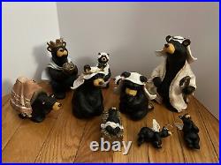 Beartivity Bearfoots Jeff Fleming Big Sky Carvers 10 Figurine Nativity Set
