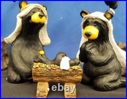 Beartivity Bearfoots Jeff Fleming Big Sky Carvers 7 Piece Nativity Set-Retired