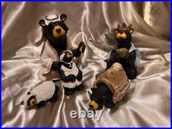 Beartivity Bearfoots Jeff Fleming Big Sky Carvers Complete 12 Piece Nativity Set