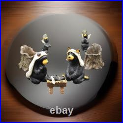 Beartivity Bearfoots Jeff Fleming Big Sky Carvers Complete 7 Piece Nativity Set