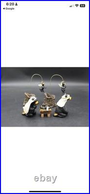 Beartivity Bearfoots Jeff Fleming Big Sky Carvers Complete 7 Piece Nativity Set