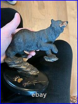 Beautiful Marc Pierce Big Sky Cavers Grizzly Bear Statue With Free Shipping