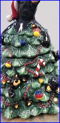 Big Sky Barefoot Bears Christmas Tree Cookie Jar