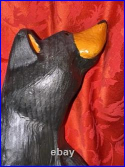 Big Sky Bear Jeff Fleming Big Sky Carver Black Bear Looking Up Hearts 15 Signed Big Sky Bear Jeff Fleming Big Sky Carver Black Bear Looking Up Hearts 15 Signed