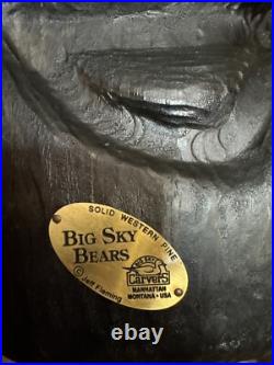 Big Sky Bear Jeff Fleming Big Sky Carver Black Bear Looking Up Hearts 15 Signed Big Sky Bear Jeff Fleming Big Sky Carver Black Bear Looking Up Hearts 15 Signed