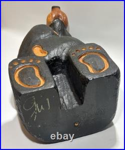 Big Sky Bear Jeff Fleming Big Sky Carvers Black Bear Holding Flag 13