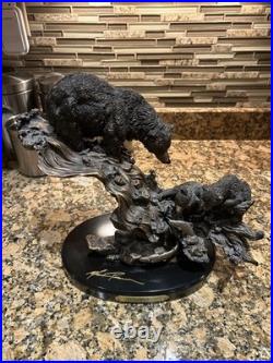 Big Sky Bear MARC PIERCE SCULPTURE SIGNED 2006 HOME SCHOOLED Black Bears BIG S