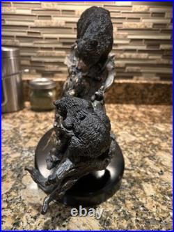 Big Sky Bear MARC PIERCE SCULPTURE SIGNED 2006 HOME SCHOOLED Black Bears BIG S