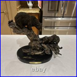 Big Sky Bear MARC PIERCE SCULPTURE SIGNED 2006 HOME SCHOOLED Black Bears BIG S