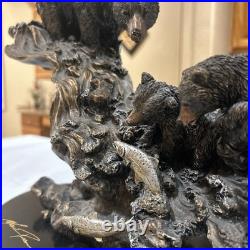 Big Sky Bear MARC PIERCE SCULPTURE SIGNED 2006 HOME SCHOOLED Black Bears BIG S