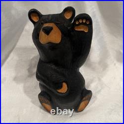 Big Sky Bear (Mikey) Rare Jeff Fleming Big Sky Carvers Black Bear Waving 13