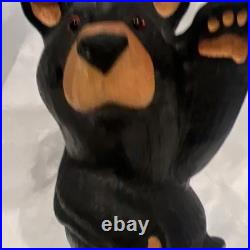 Big Sky Bear (Mikey) Rare Jeff Fleming Big Sky Carvers Black Bear Waving 13