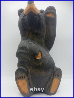 Big Sky Bear (Mikey) Rare Jeff Fleming Big Sky Carvers Black Bear Waving 13
