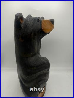Big Sky Bear (Mikey) Rare Jeff Fleming Big Sky Carvers Black Bear Waving 13