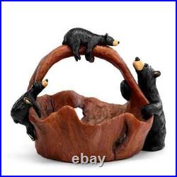 Big Sky Bearfoots Grand Timber Basket 2024 New Rustic Bear Figurine Masterpie