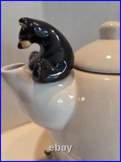 Big Sky Bearfoots Teapots, Lot Of 2