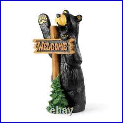 Big Sky Bearfoots Welcome Bear Grand Figurine Rustic Charm Home Decor Masterp