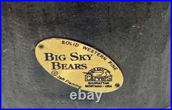 Big Sky Bears 16 Hand-Carved Pine Bear by Jeff Fleming Montana USA Rustic Cabin