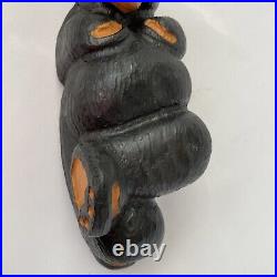 Big Sky Bears Carved Pine Jeff Fleming Lounging Relaxing Black Bear Figurine 10
