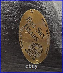 Big Sky Bears Carved Pine Jeff Fleming Lounging Relaxing Black Bear Figurine 10