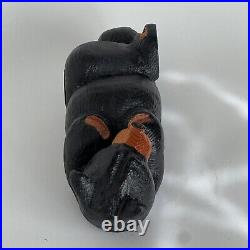 Big Sky Bears Carved Pine Jeff Fleming Lounging Relaxing Black Bear Figurine 10 Big Sky Bears Carved Pine Jeff Fleming Lounging Relaxing Black Bear Figurine 10
