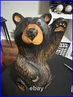 Big Sky Bears Carved Wooden Bear Sculpture Jeff Fleming Montana USA 15 Vintage