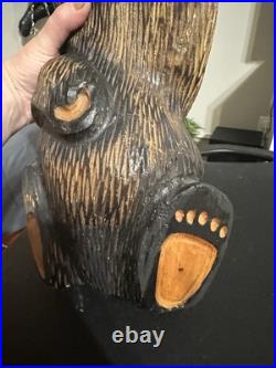 Big Sky Bears Carved Wooden Bear Sculpture Jeff Fleming Montana USA 15 Vintage