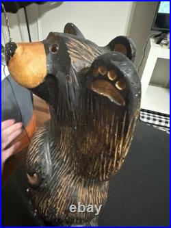 Big Sky Bears Carved Wooden Bear Sculpture Jeff Fleming Montana USA 15 Vintage