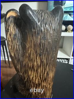 Big Sky Bears Carved Wooden Bear Sculpture Jeff Fleming Montana USA 15 Vintage