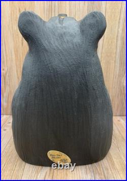 Big Sky Bears Carved Wooden Bear Sign Holder Sculpture Jeff Fleming Montana 10