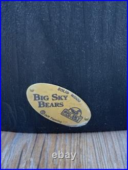 Big Sky Bears Carved Wooden Bear Sign Holder Sculpture Jeff Fleming Montana 10