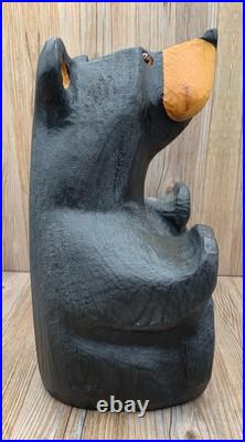 Big Sky Bears Carved Wooden Bear Sign Holder Sculpture Jeff Fleming Montana 10