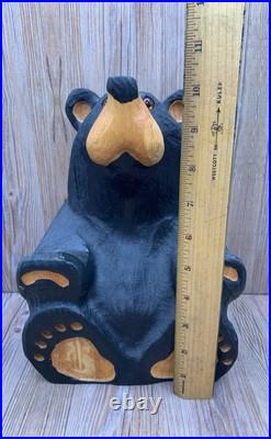 Big Sky Bears Carved Wooden Bear Sign Holder Sculpture Jeff Fleming Montana 10