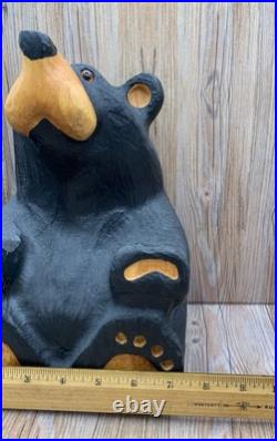 Big Sky Bears Carved Wooden Bear Sign Holder Sculpture Jeff Fleming Montana 10