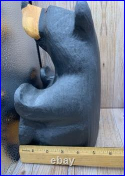 Big Sky Bears Carved Wooden Bear Sign Holder Sculpture Jeff Fleming Montana 10
