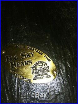 Big Sky Bears Jeff Flemming wood/ Western Pine Black Bears Mom & baby USA