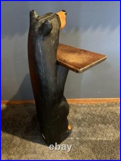 Big Sky Bears Pine Jeff Fleming Montana Wood Carved 30 Side Table Winston