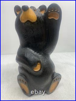 Big Sky Bears Solid Western Pine Jeff Fleming Montana USA Wood Carved Rustic