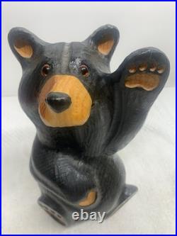 Big Sky Bears Solid Western Pine Jeff Fleming Montana USA Wood Carved Rustic