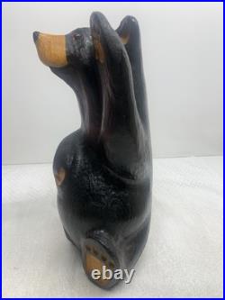 Big Sky Bears Solid Western Pine Jeff Fleming Montana USA Wood Carved Rustic