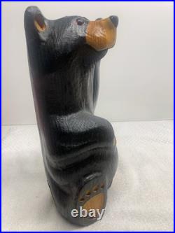 Big Sky Bears Solid Western Pine Jeff Fleming Montana USA Wood Carved Rustic