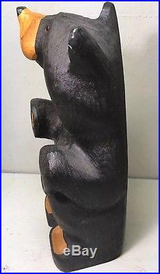Big Sky Bears Solid Western Pine USA Wood Carved by Jeff Fleming Bear 16 1/2 T