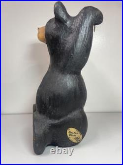 Big Sky Bears Solid Wood Jeff Fleming USA Wood Carved Bear Unique Stretching