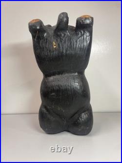 Big Sky Bears Solid Wood Jeff Fleming USA Wood Carved Bear Unique Stretching