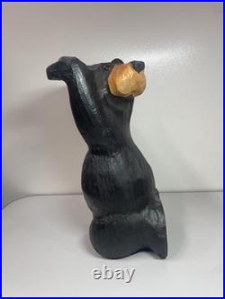 Big Sky Bears Solid Wood Jeff Fleming USA Wood Carved Bear Unique Stretching