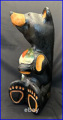 Big Sky Bears Wood Carved Bear with Fish-Jeff Fleming